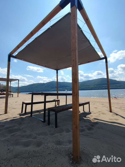 Стол и лавки лофт