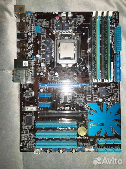 Материнская п-та+проц+озу+кулер 1156 asus P7P55 LX