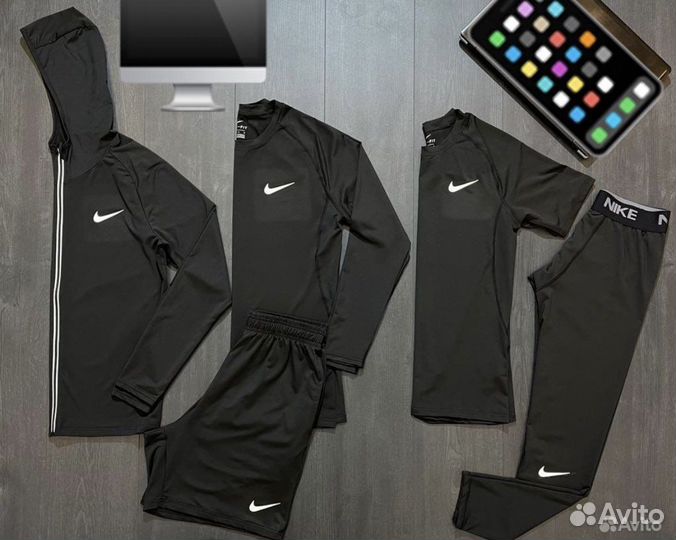 Рашгард мужской комплект 5 в 1 nike