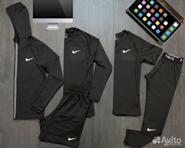 Рашгард мужской комплект 5 в 1 nike