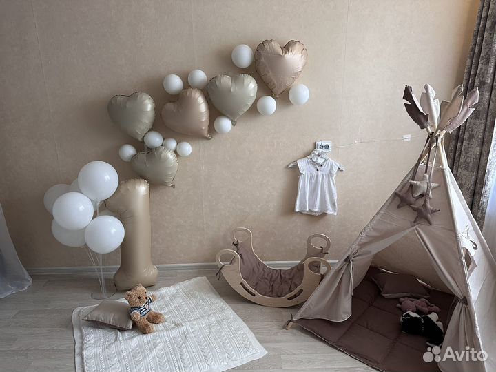 Шары цирфра и сердечки