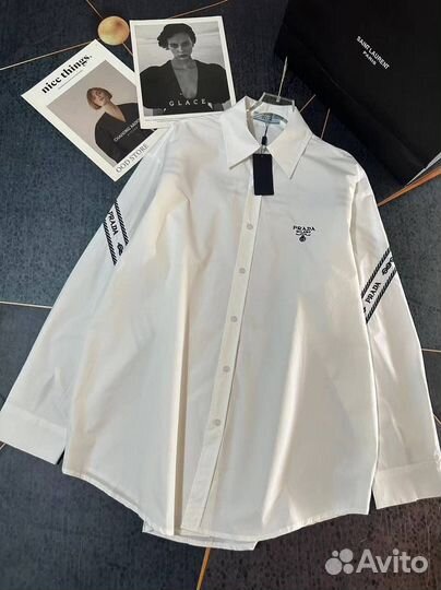 Женская рубашка Prada белая