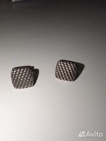 Серебряные запонки Sunlight