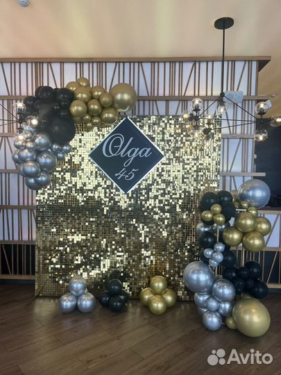 Фотозона из пайеток в аренду