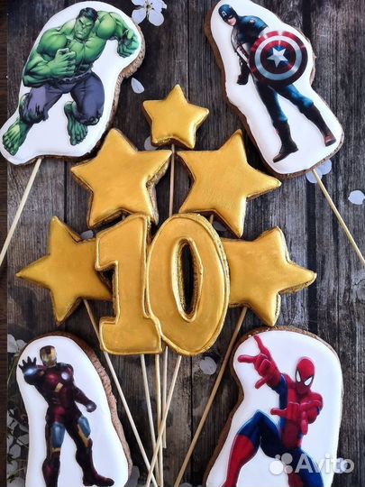 Пряники с печатью / пряничные украшения для торта