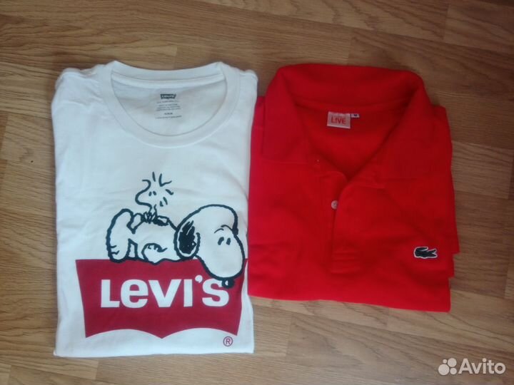 Футболка Levi's и поло Lacoste M