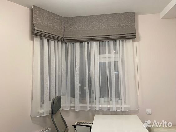 Римские шторы + Тюль