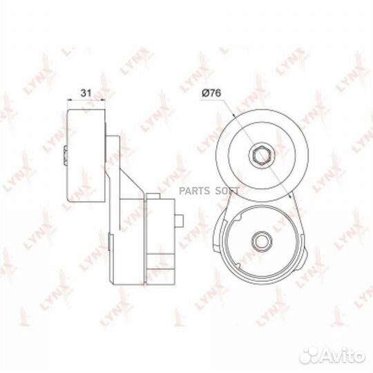 Lynxauto PT3249 Натяжитель поликлинового ремня