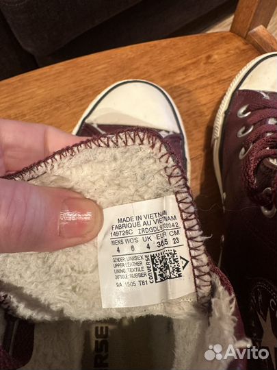 Кеды женские конверсы размер 36,5