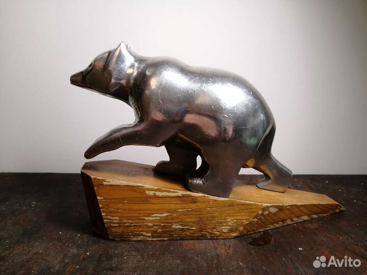 Статуэтка Медведь ямз металл СССР