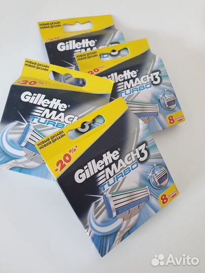 Лезвия для бритья gillette mach 3 turbo