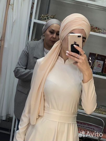 Платок на никах с чепчиком