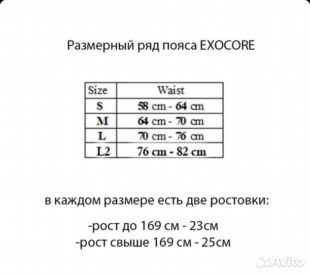 Пояс Exocore pro новый