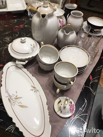 Посуда ссср(молочник, рюмки, сахарница