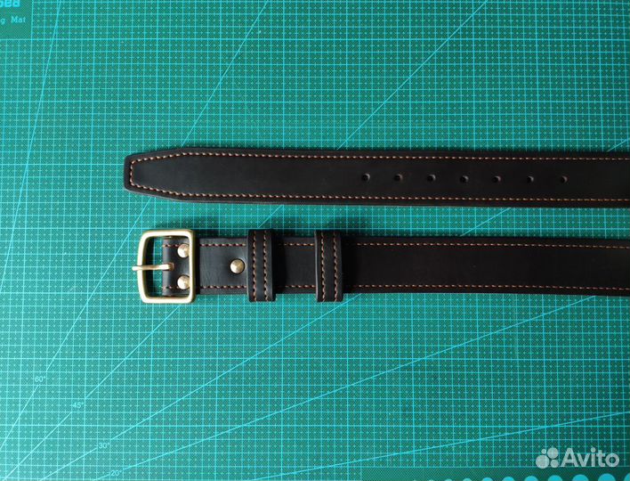 Широкий ремень из буйвола 44 мм