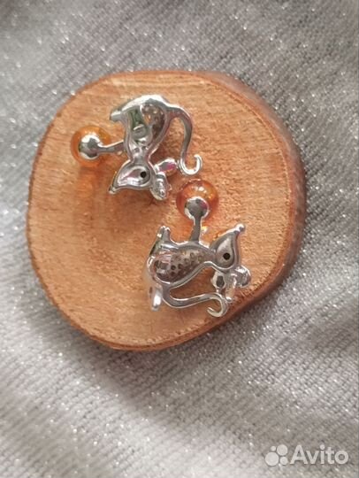 Серьги серебро