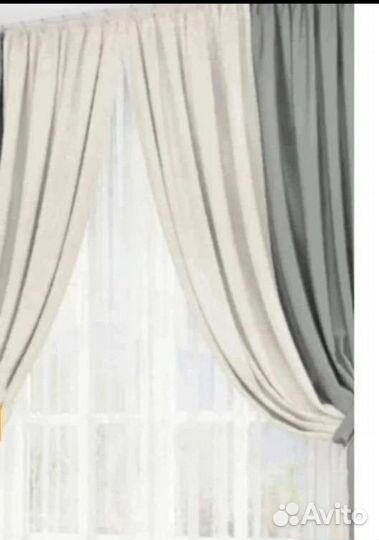 Комплект шторы и тюль новые