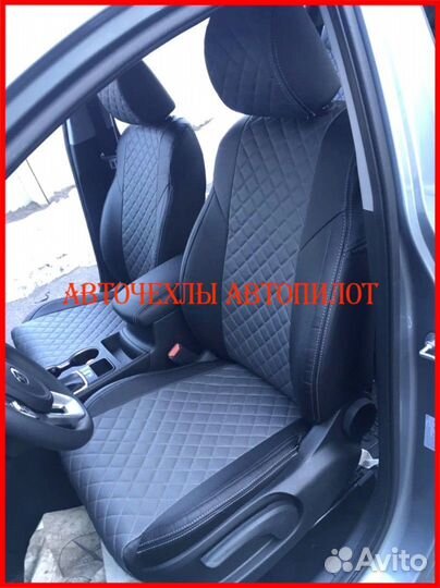Чехлы Автопилот Kia Sportage 4 из экокожи Ромб