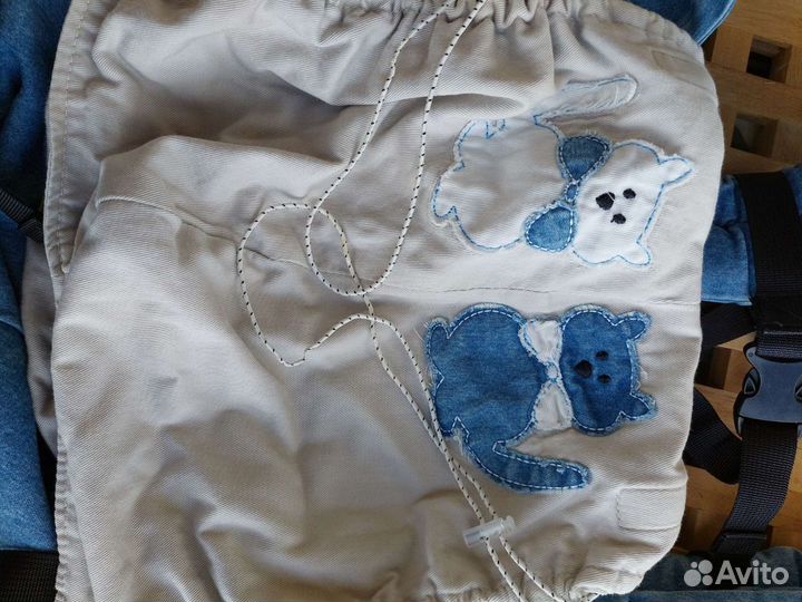 Эргорюкзак джинсовый I Love Mum