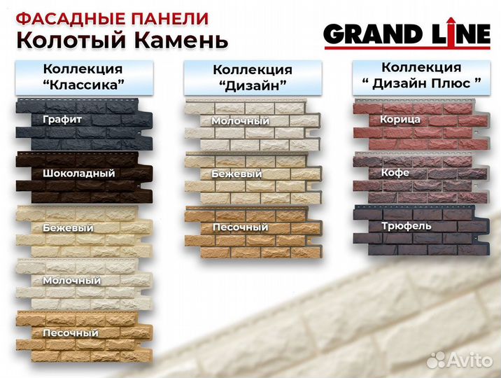 Фасадные панели grand line все