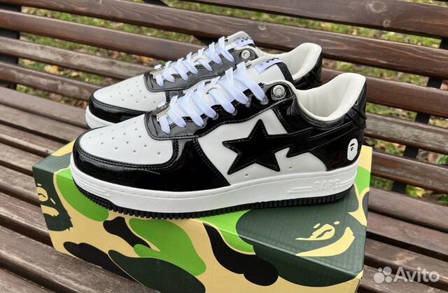 Кроссовки Bape sta black white купить в Москве | Личные вещи | Авито