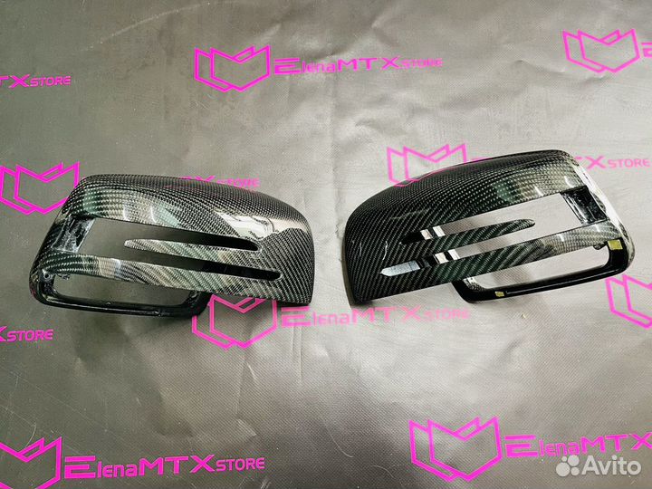 Накладки на зеркала mercedes W204 W117 карбон