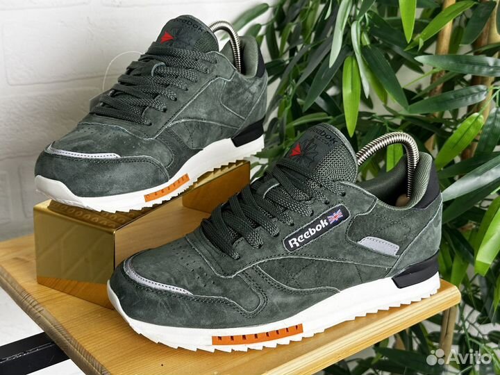 Кроссовки мужские Reebok Classic замша 41-46 зелен