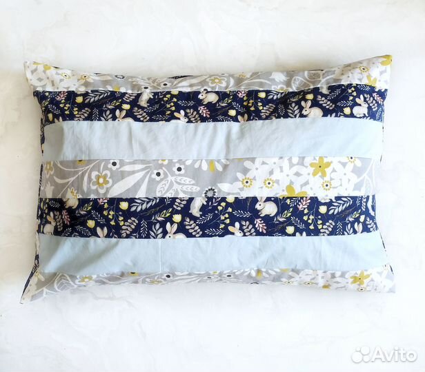 Стильная наволочка пэчворк на подушку