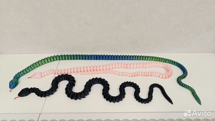 Игрушка змея большая подвижная 3 д