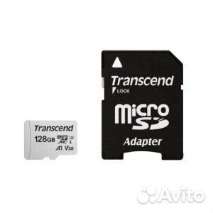 Карта памяти microsdxc UHS-I U3 transcend, 128 гб
