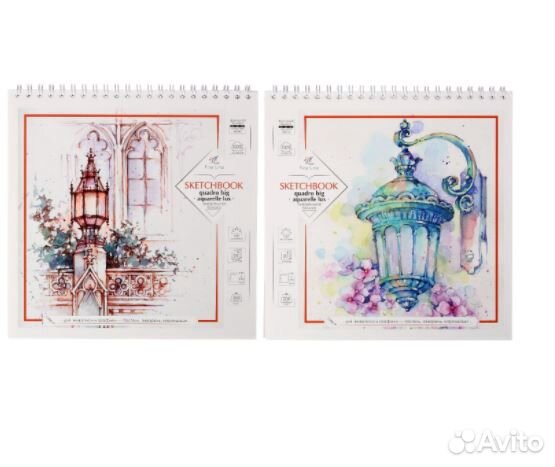 Скетчбук на гребне 190 х 190, 20 листов, 200 г/м2