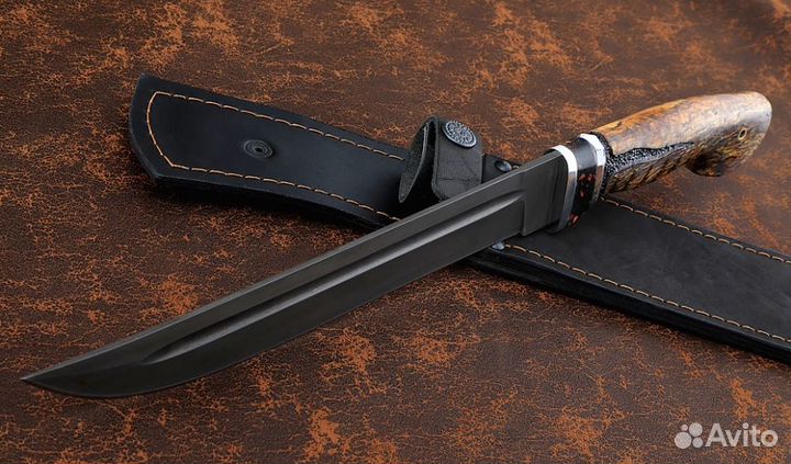 Нож казачий Пластун, сталь Х12мф, рукоять карельск