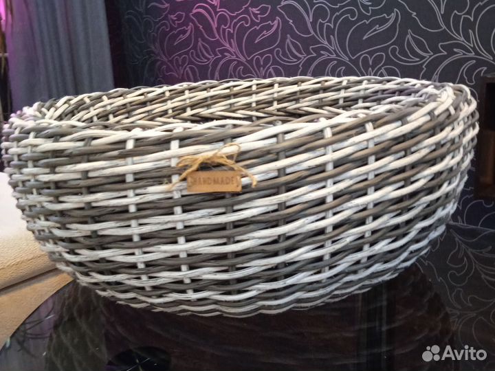 Лежанка для собак и кошек из ротанга 20 л