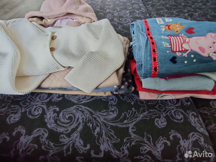 Большой пакет вещей на девочку р. 98
