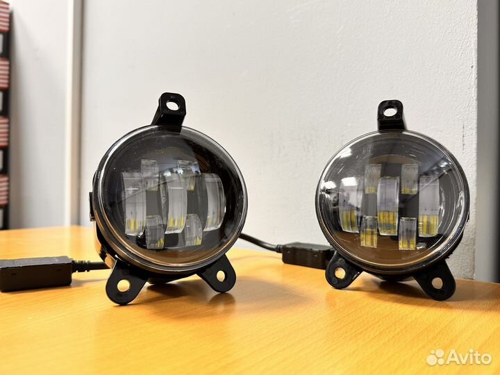 Светодиодные лед противотуманные фары на приору