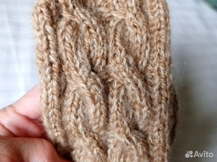 Варежки из шерсти, махера