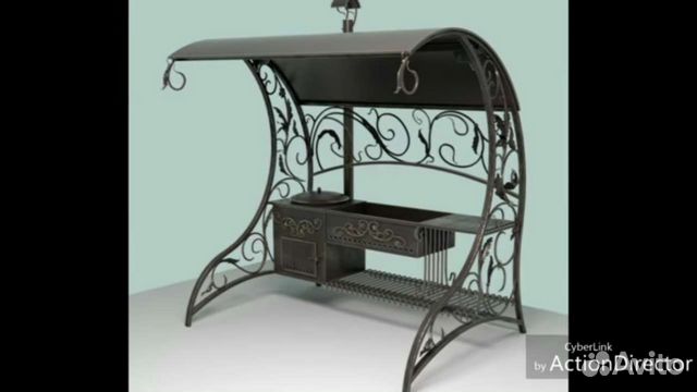 Мангал с крышей