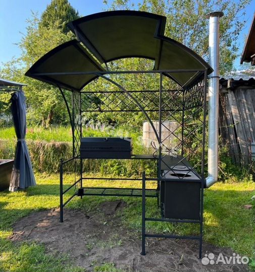 Мангал с крышей