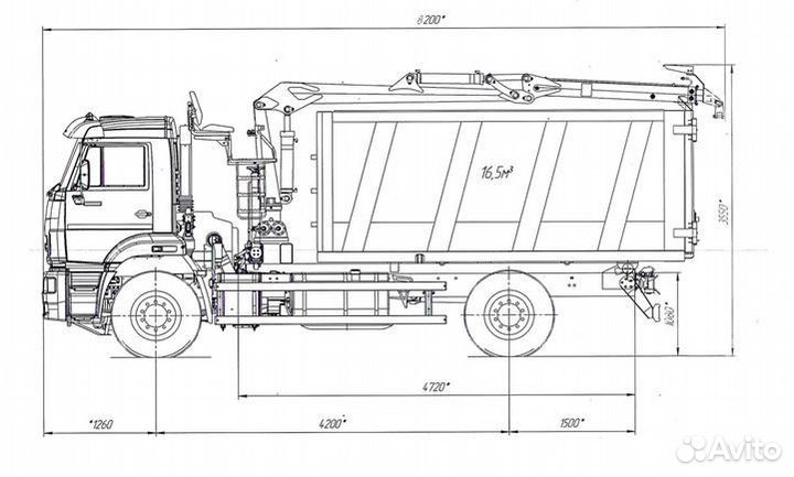 КамАЗ 43253-3010-69 с КМУ, 2023
