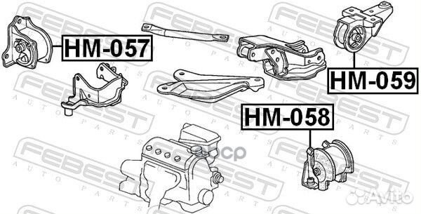 Подушка двигателя задняя honda capa GA4 JP 50