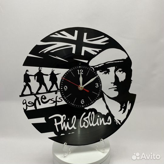 Фил Коллинз Phil Collins №1 часы из винила