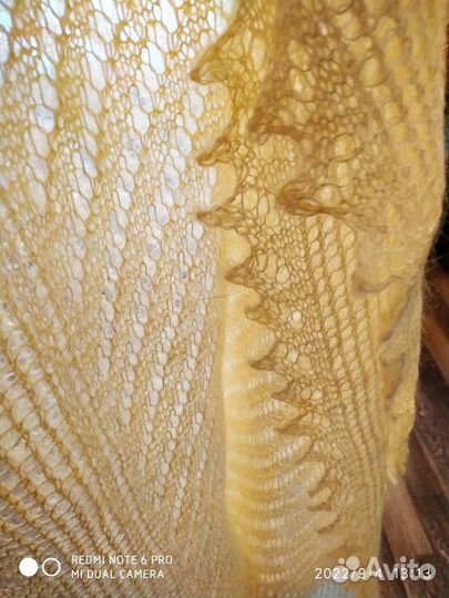 Платок шаль пуховая, паутинка