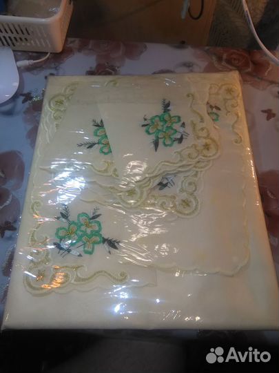 Скатерть и 12 салфеток из натурального льна