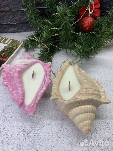 Ракушка Ароматическая свеча ручной работы