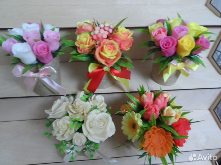 Мыло ручной работы. Букеты из мыла