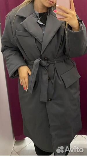 Куртка длинная зимняя оверсайз