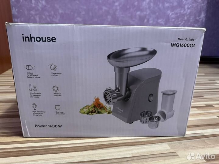 Мясорубка электрическая inhouse