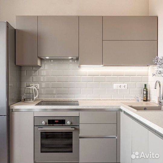 Угловая кухня с мдф фасадами