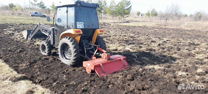 Вспашка земли минитрактором