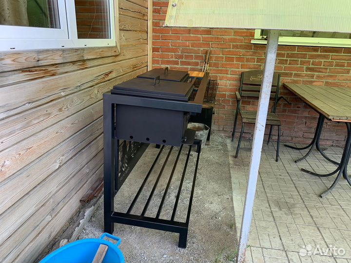 Мангал 3 в 1: мангал + печь для казана + стол